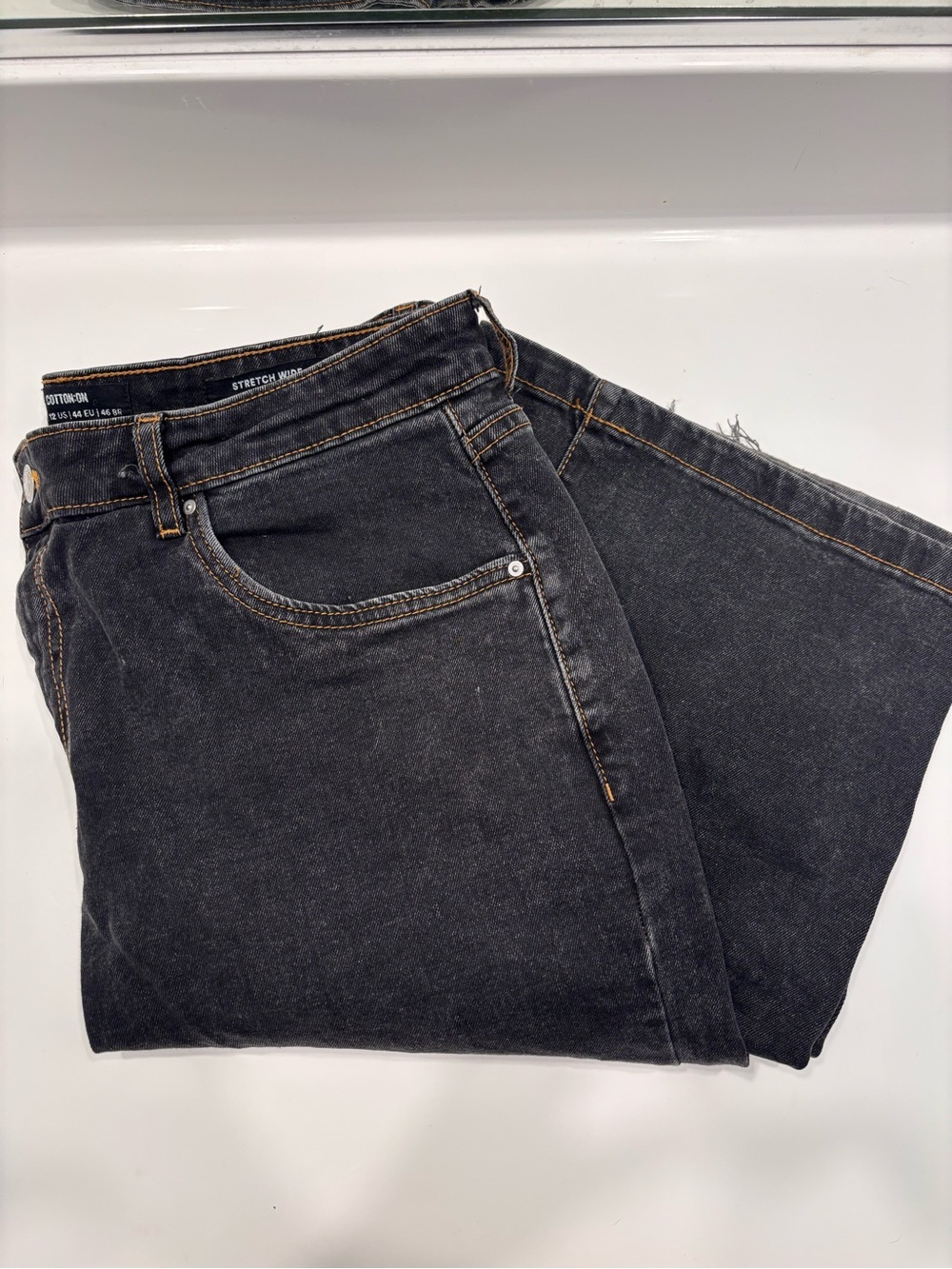 Cotton On Black Stretch Wide-Leg Jeans - Picture 3 of 7